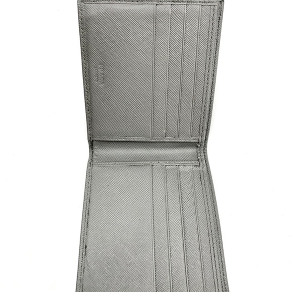 PRADA SAFFIANO Bi-Fold Wallet in Mercurio (Grey) BNIB - Picture 5 of 12
